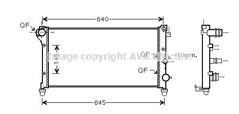 PRASCO FTA2292: Radiaator, mootorijahutus kiirliidesega