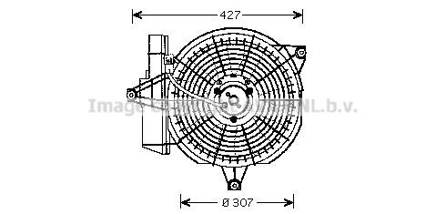 PRASCO HY7515: Ventilator, radiator 307mm