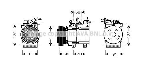 PRASCO HYAK160: Compresor AC