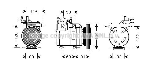 PRASCO HYK199: Compresor AC