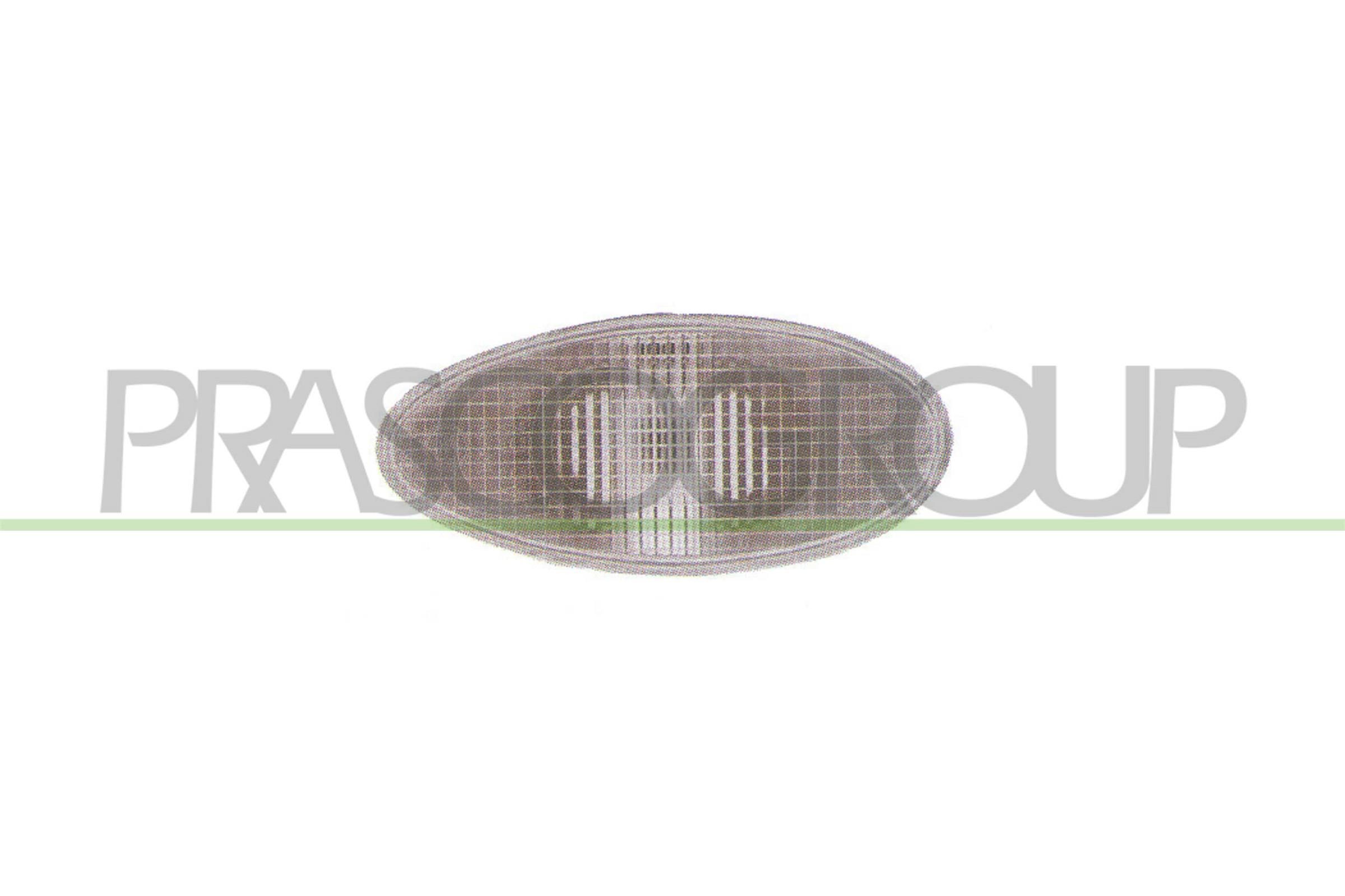PRASCO MB0134141: Semnalizator Oglindă exterioară stânga, Oglindă exterioară dreapta, instalare laterală, alb, cu suport bulb