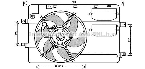 PRASCO MC7506: Ventilator, radiator 345mm