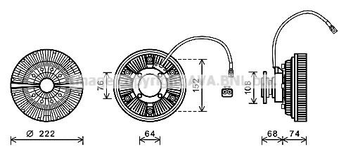 PRASCO MNC071: Spojka ventilátora chladenia