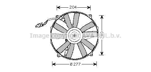 PRASCO MS7513: Radiaatori ventilaator 277mm