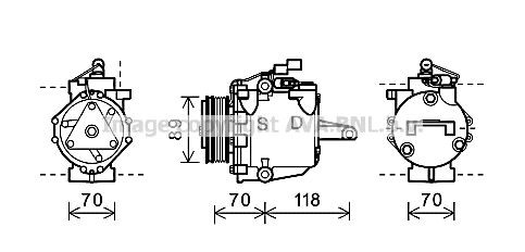 PRASCO MTK224: Compresor AC