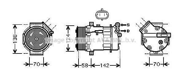 PRASCO OLK465: AC-kompressor