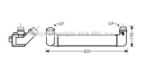 PRASCO RT4461: Intercooler avec raccords rapides