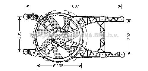 PRASCO RT7532: Ventilator, radiator 295mm