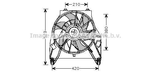 PRASCO RT7543: Radiaatori ventilaator 380mm