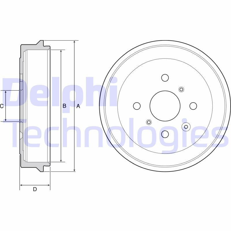 DELPHI BF506: Piduritrummel 233mm