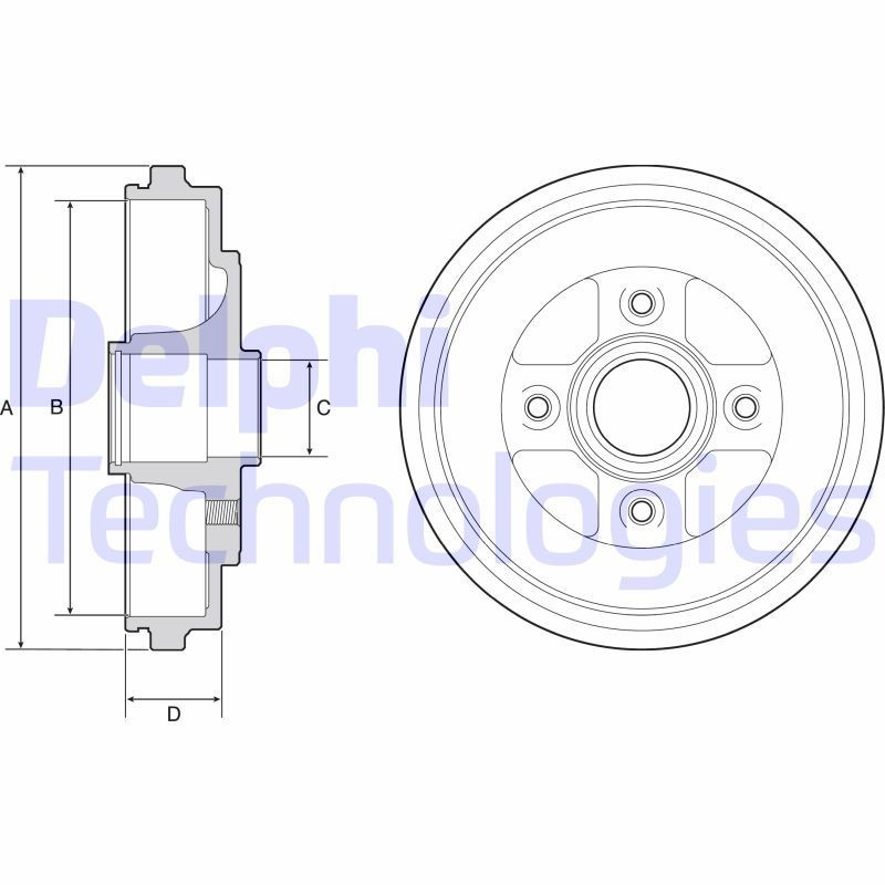 DELPHI BF509: Piduritrummel 232mm