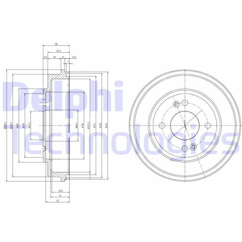 DELPHI BF517: Piduritrummel 244mm