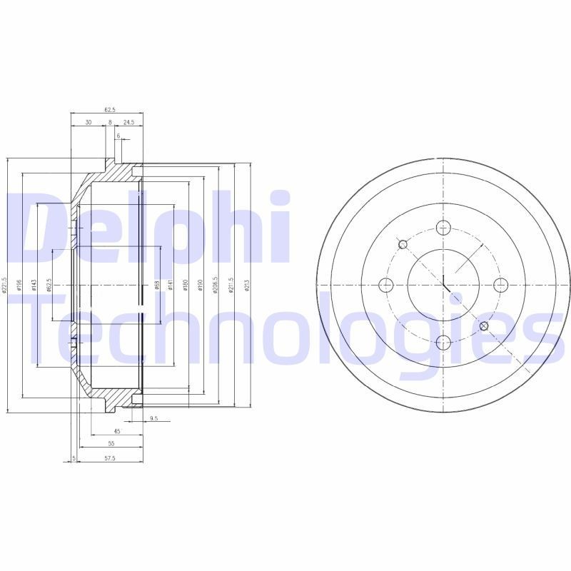 DELPHI BF519: Piduritrummel 222mm