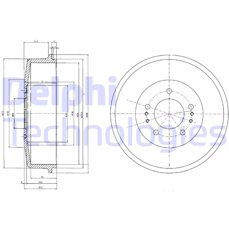 DELPHI BF520: Piduritrummel 296mm