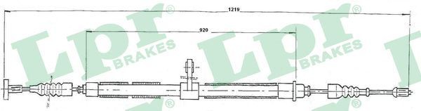 LPR C0019B: Tross, seisupidur 1196mm, 1196mm