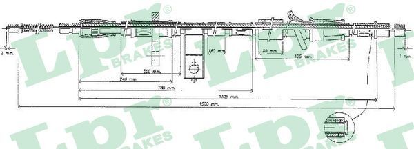 LPR C0319B: Tross, seisupidur 1505mm, 1505mm