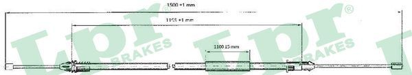 LPR C0402B: Cavo freno a mano 1479mm, 1479mm
