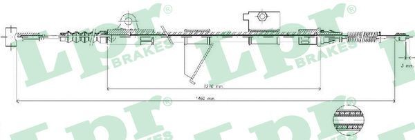 LPR C0512B: Tross, seisupidur 1470mm, 1470mm