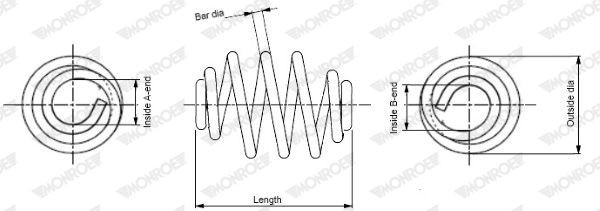 MONROE SN2867: Arc spiral MONROE SPRINGS