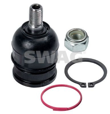 SWAG 83 94 2422: Articulatie sarcina / ghidare Axa fata stanga, deasupra, Axa fata dreapta, cu piuliță crenelată și șplint, cu inel siguranta