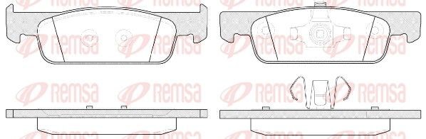 REMSA 1540.00: Piduriklotsid Esisild, koos lisadega, koos vedruga, koos kleepfooliumiga
