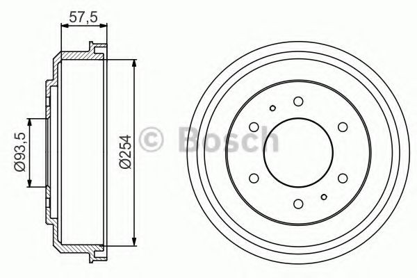 BOSCH 0 986 477 220: Tambur frana puntea spate, 303mm