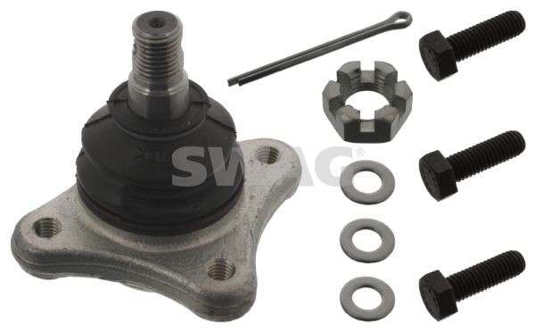SWAG 80 94 1250: Rotule de suspension Essieu avant gauche, supérieur, Essieu avant droit, 16mm, avec écrou crénelé et goupille, avec vis/boulons