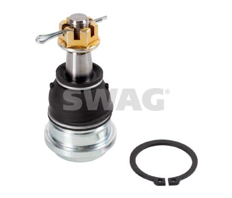 SWAG 81 94 3077: Articulatie sarcina / ghidare Axa fata stanga, partea de jos, Axa fata dreapta, 13,5mm, cu piuliță de siguranță, cu inel siguranta