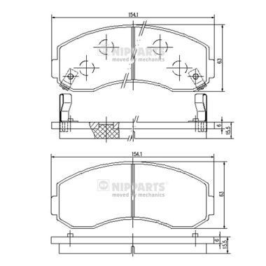 NIPPARTS J3600101: Piduriklotsid Esisild