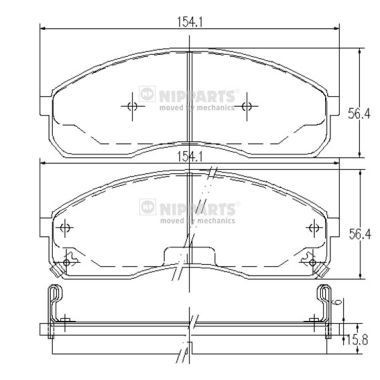 NIPPARTS J3600310: Piduriklotsid Esisild