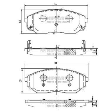 NIPPARTS J3600318: Piduriklotsid Esisild
