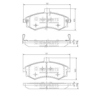 NIPPARTS J3600535: Piduriklotsid Esisild, koos lisadega