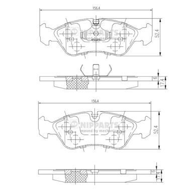 NIPPARTS J3600900: Piduriklotsid Esisild