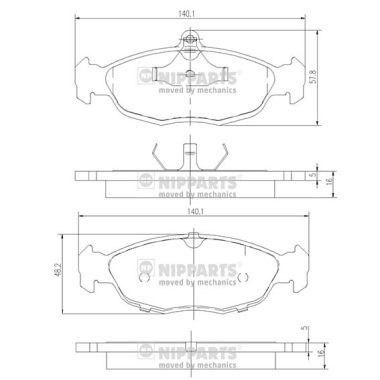 NIPPARTS J3600901: Piduriklotsid