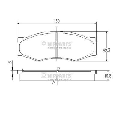 NIPPARTS J3601011: Piduriklotsid Esisild