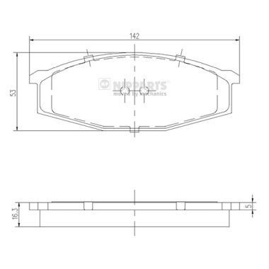 NIPPARTS J3601034: Piduriklotsid Esisild