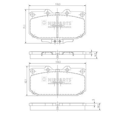NIPPARTS J3601047: Piduriklotsid