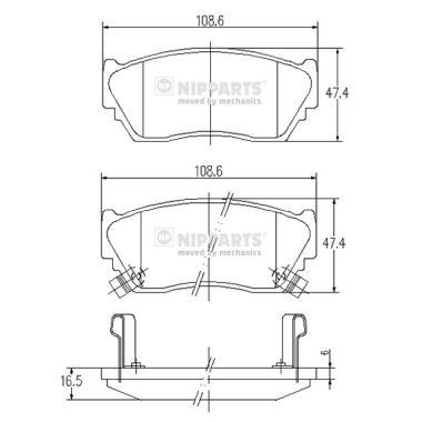NIPPARTS J3601048: Piduriklotsid Esisild