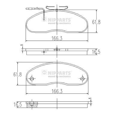 NIPPARTS J3601081: Piduriklotsid Esisild