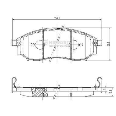 NIPPARTS J3601094: Piduriklotsid Esisild