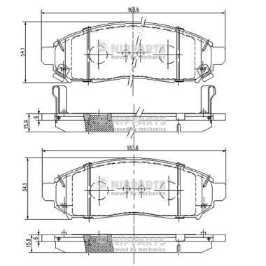 NIPPARTS J3601095: Piduriklotsid Esisild
