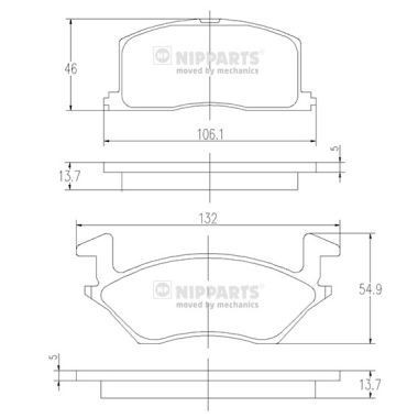NIPPARTS J3602057: Piduriklotsid