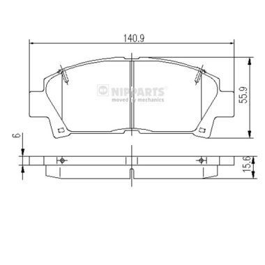 NIPPARTS J3602063: Piduriklotsid Esisild