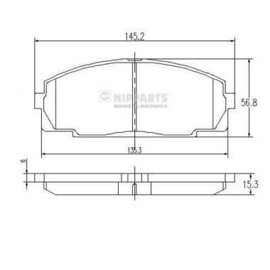 NIPPARTS J3602076: Kit pastiglie freni Assale anteriore