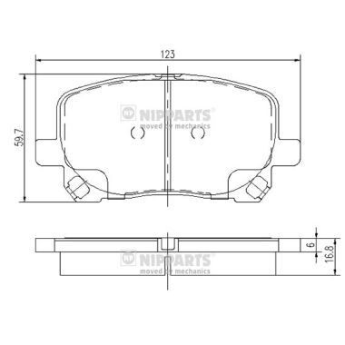 NIPPARTS J3602096: Piduriklotsid Esisild