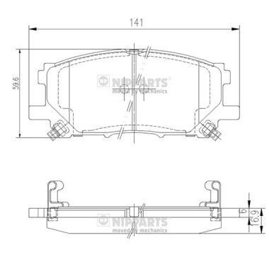 NIPPARTS J3602125: Piduriklotsid Esisild