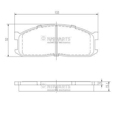 NIPPARTS J3603025: Piduriklotsid Esisild