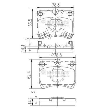 NIPPARTS J3603032: Piduriklotsid Esisild