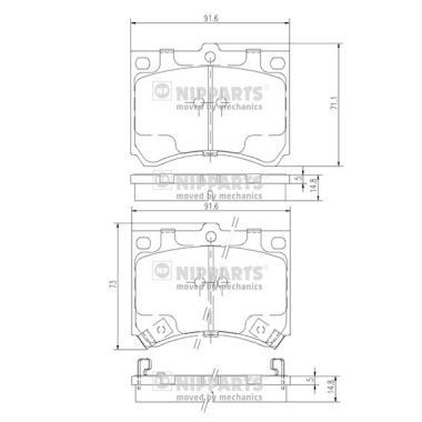 NIPPARTS J3603035: Piduriklotsid Esisild