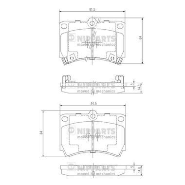 NIPPARTS J3603036: Piduriklotsid Esisild